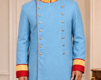 Men's 1916 German Imperial Army General's Parade Tunic, Sky-Blue Wool Uniform