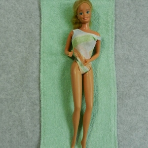 1/6 Scale Fashion Doll Beach Towel-Mint Green