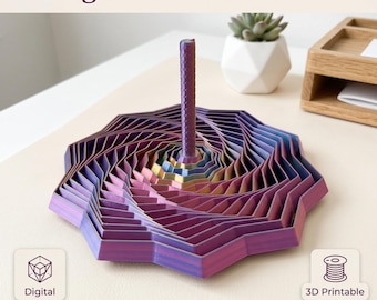 持ち手付き星型フィジェットトイ 3Dプリント用ファイル | 感覚刺激玩具、デスクストレス解消グッズ (即時ダウンロード)