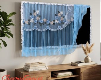 Decorative Embroidered LCD Smart TV Cover Dust Protector for 32 42 Inch Screens