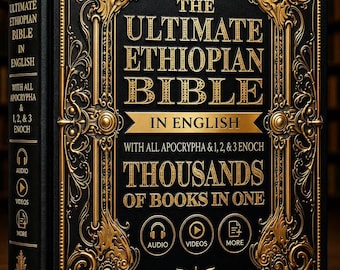 Ultimate Ethiopian Bible Hardcover in English | Complete Apocrypha with 1–3 Enoch | Christian Study Bible with Audio & Video Access