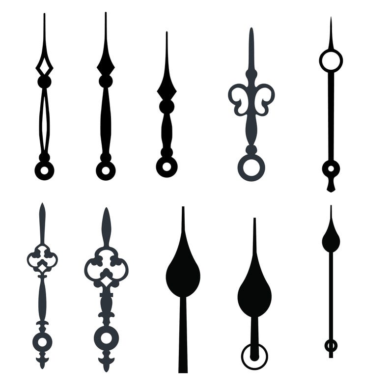 Clock Hands SVG Bundle, Clock Hands 50 Design, Clock Arrows Svg, Clock ...