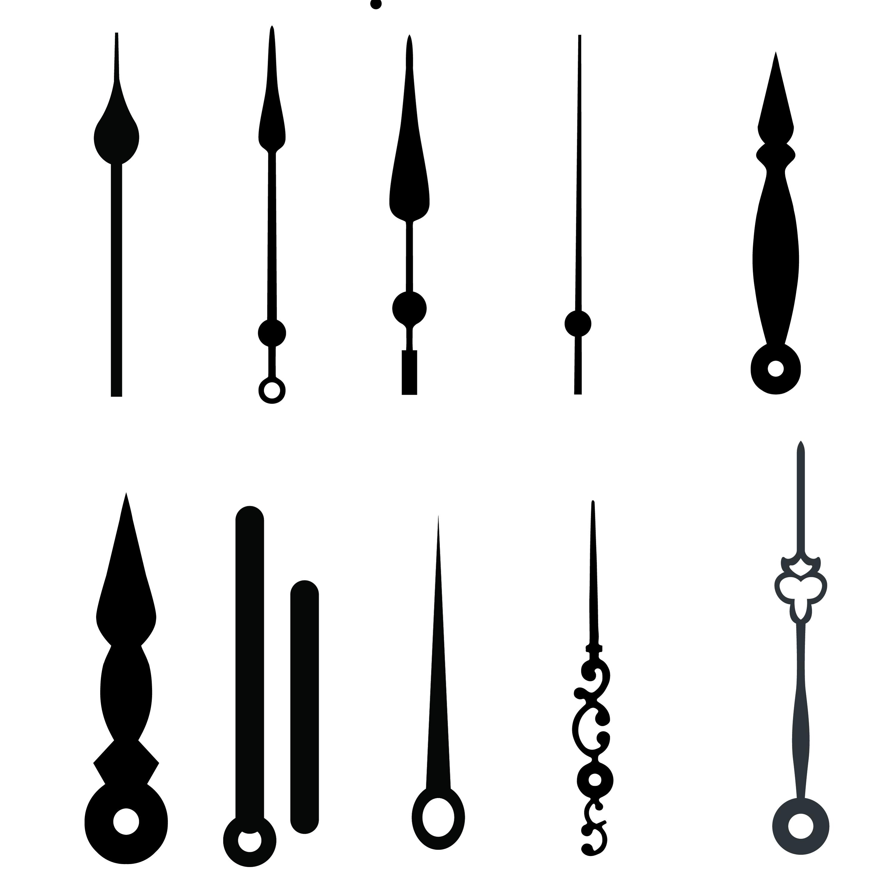 Clock Hands SVG Bundle, Clock Hands 50 Design, Clock Arrows Svg, Clock ...