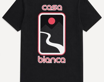 Grafisch T-shirt Casablanca Horizon-logo – katoenjersey zomer-T-shirt