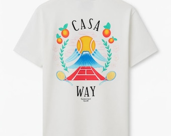 Casablanca Mountain Way Graphic T-Shirt: Cotton Jersey, Men's Summer Casual Wear