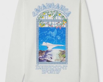 Witte katoenen Casablanca-sweater: trui met grafische print, vrijetijdskleding heren