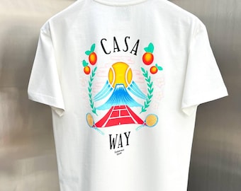 Casablanca Mountain Way Graphic T-Shirt: Cotton Jersey, Men's Summer Casual Wear