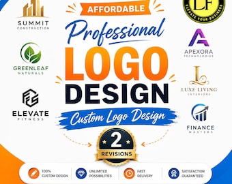Aangepast logo-ontwerp | Professioneel bedrijfslogo | Snelle levering | Onbeperkt aantal revisies | Merkidentiteit