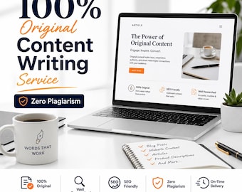 100% originele inhoud schrijven | Plagiaatvrije artikelen | Door mensen geschreven kopie | Snelle levering