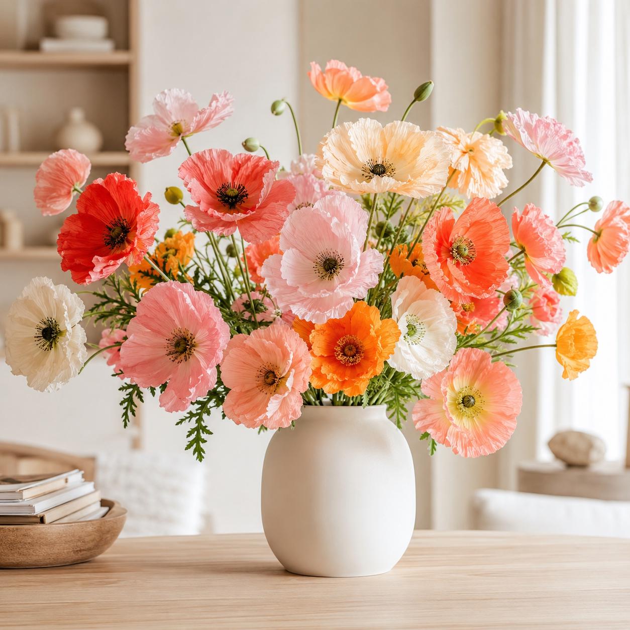 5000 Poppy Seeds Mixed Color Flower Seeds Cottage Garden Wildflower Plant Outdoor Backyard Blooming Flowers