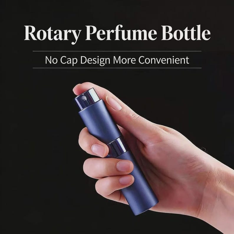 Rotary Twist Travel Perfume Bottle, Custom Engraved Refillable Mini Atomizer, TSA Approved Pocket Fragrance Spray for Daily Trip image 4