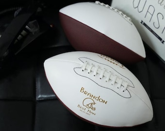 Gepersonaliseerde voetbal bruidsjonkers bruiloft aandenken bal, aangepaste naam datum rugbycadeau