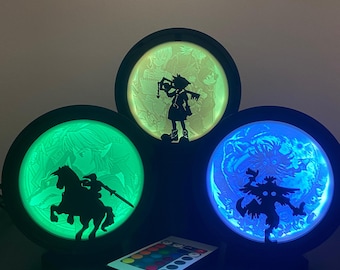 Video games LED Lamp | Gaming Night Light | Zelda, Kratos, Kingdom Hearts