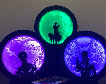 Jujutsu Kaisen LED Lamp | Anime Night Light | Gojo, Sukuna, Fushiguro | Anime Gift