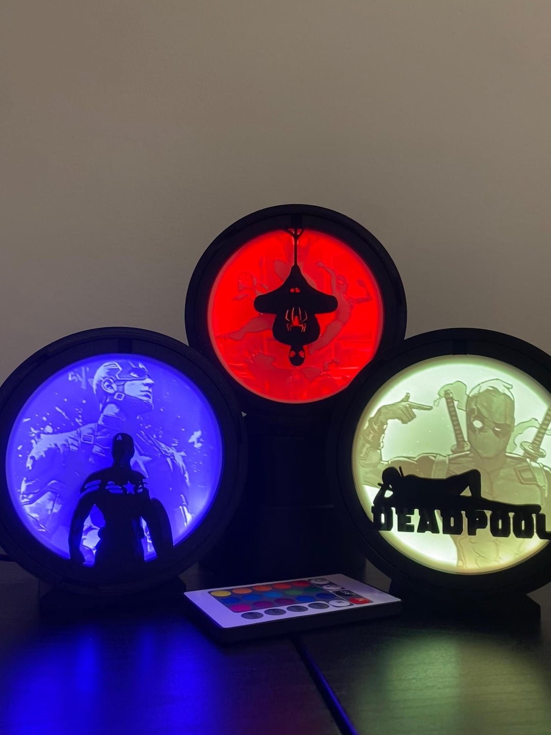 Marvel Led Light Marvel LED Lamp | Superhero Night Light | Spiderman, Ironman, Captain ...