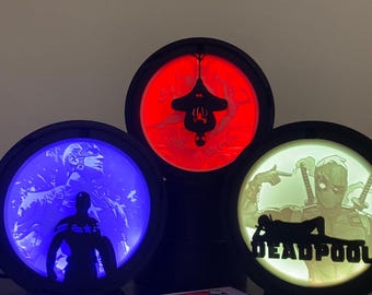 Marvel LED Lamp | Superhero Night Light | Spiderman, IronMan, Captain America, Deadpool