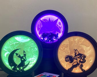 Pokémon LED Lamp | Anime Night Light | Gengar, Mewtwo, Charizard, Greninja| Anime Gift