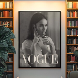 Y2K Megan Fox Vogue Poster | Hollywood Fashion Icon Wall Art | Red Carpet Bombshell Style Print | Chic Feminine Room Decor Fan Gift