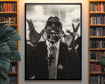 Aesthetic ASAP Rocky Poster | Harlem Hip Hop Fashion Icon Wall Decor | Don't Be Dumb Music Art Print | Bold Rap Street Culture Poster