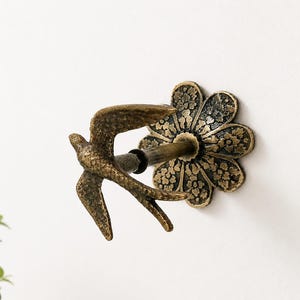 Messing Tier Wandhaken | Benutzerdefinierte Tierknopf Haken | Antik Messing Kleiderhaken | Kinderzimmer Wand Dekor | Handtuch Schlüssel Hut Halter