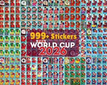 World Cup 2026 Stickers Printable | Album PDF +900 Soccer Stickers | All 48 Teams | Instant Download FIFA World Cup 2026 Football Cards