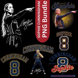 Sophie Cunningham PNG Design Bundle, Female Athlete Graphic, Sports Fan Digital File, Distressed T-Shirt Sublimation Art Download