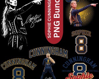 Sophie Cunningham PNG Design Bundle, Female Athlete Graphic, Sports Fan Digital File, Distressed T-Shirt Sublimation Art Download