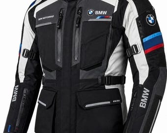 Giacca da mototurismo adventure BMW Motorrad da uomo – Nero Grigio CR Armor Abbigliamento da moto