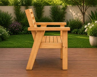 Plany krzeseł ogrodowych DIY | Łatwa budowa patio z drewna (pobranie cyfrowe)