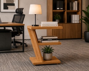DIY Modern Z  Shaped Side Table  Woodworking Plan