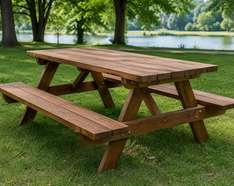 DIY picknickbordsträplaner | Bygga uteplats (PDF-nedladdning)