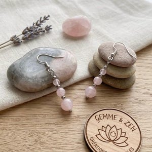 Trio of Rose Quartz and Silver Plated Earrings - 4, 6 and 8 mm