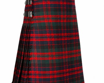 Kilt écossais MacDonald Modern Tartan pour homme, 8 yards en polyviscose, style traditionnel des Highlands, tailles personnalisées