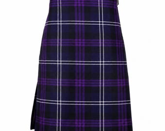 Kilt écossais traditionnel pour homme, en tartan Heritage of Scotland, 5 yards (4,47 m) de polyviscose, plissé, style Highland.