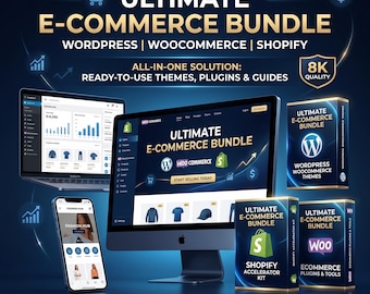 Ultimate Website Templates| PLR Bundle | Ecommerce, Blog Portfolio Site Kit | Creator Graphics, AI Prompts Developer Tools