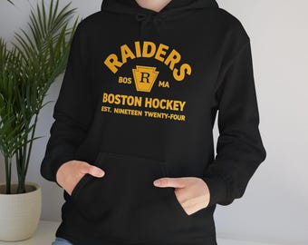 Boston Raiders Heavy Blended Hoodie. Heated Rivalry Inspired. With or without back design. (S-5XL)