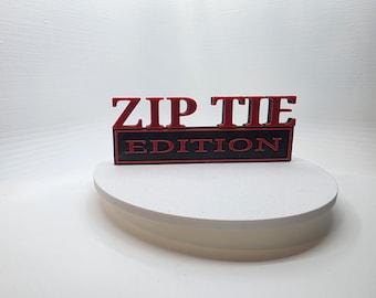 3D Printed Zip Tie Edition Magnet – Red Black Toolbox Decor (100mmx36mm)