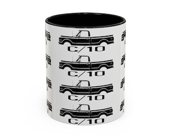 C10 Classic Truck pattern Mug | Coffee Mug, 11oz or 15oz Accent