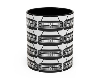 Chevy Truck Grill Pattern Accent Coffee Mug | Retro Automobile Coffee Mug