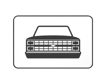 Classic Truck Front Desk Mat | Chevrolet Grille Illustration, Automotive Mousepad