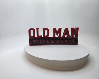 OLD MAN EDITION 3D Printed Toolbox Magnet – Red Black Garage Decor (100mmx35mm)