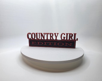Country Girl Edition 3D Printed Toolbox Magnet – Red Black Garage Decor