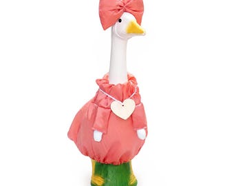 Porch goose 23" outfit - PINK Valentines day Heart DRESS