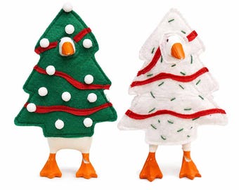 Desktop Goose (7") - Christmas Tree Cake Costume outfit Funny Holiday decor