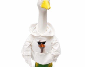 Porch goose 23" outfit - Hipster Rapper Hoodie with Goose Head