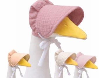 Porch goose 23" outfit - Pastel Bonnet HAT (Spring Summer Head accessories)