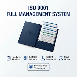 ISO 9001:2015 QMS System template | Professional Documents (Instant Download)