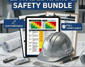 Construction RAMS Safety Bundle | Risk Assessment, Toolbox Talks, Site Inspection (Word Excel)