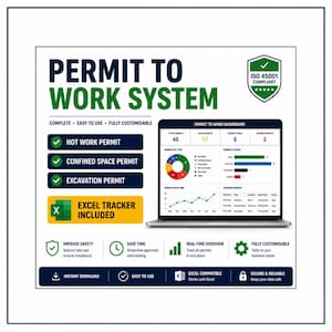 Permit to Work System | Excel Safety Tracker, ISO 45001 Compliant