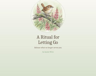 Guía de rituales para dejar ir (PDF): Luna menguante, corte de lazos energéticos, autocuidado (descarga digital)